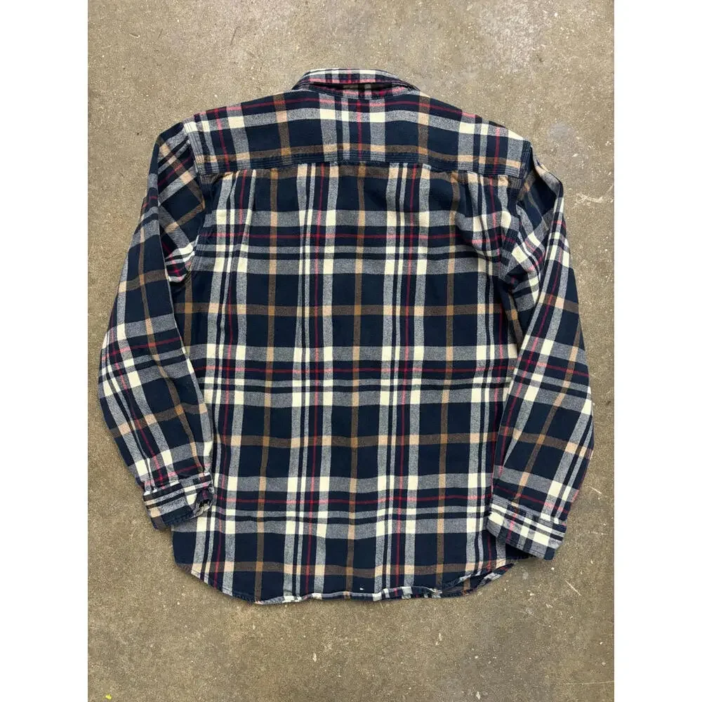 Carhartt Plaid Flannel Shirt Mens L Button Up Original Fit Heavyweight Workwear - Picture 2 of 7